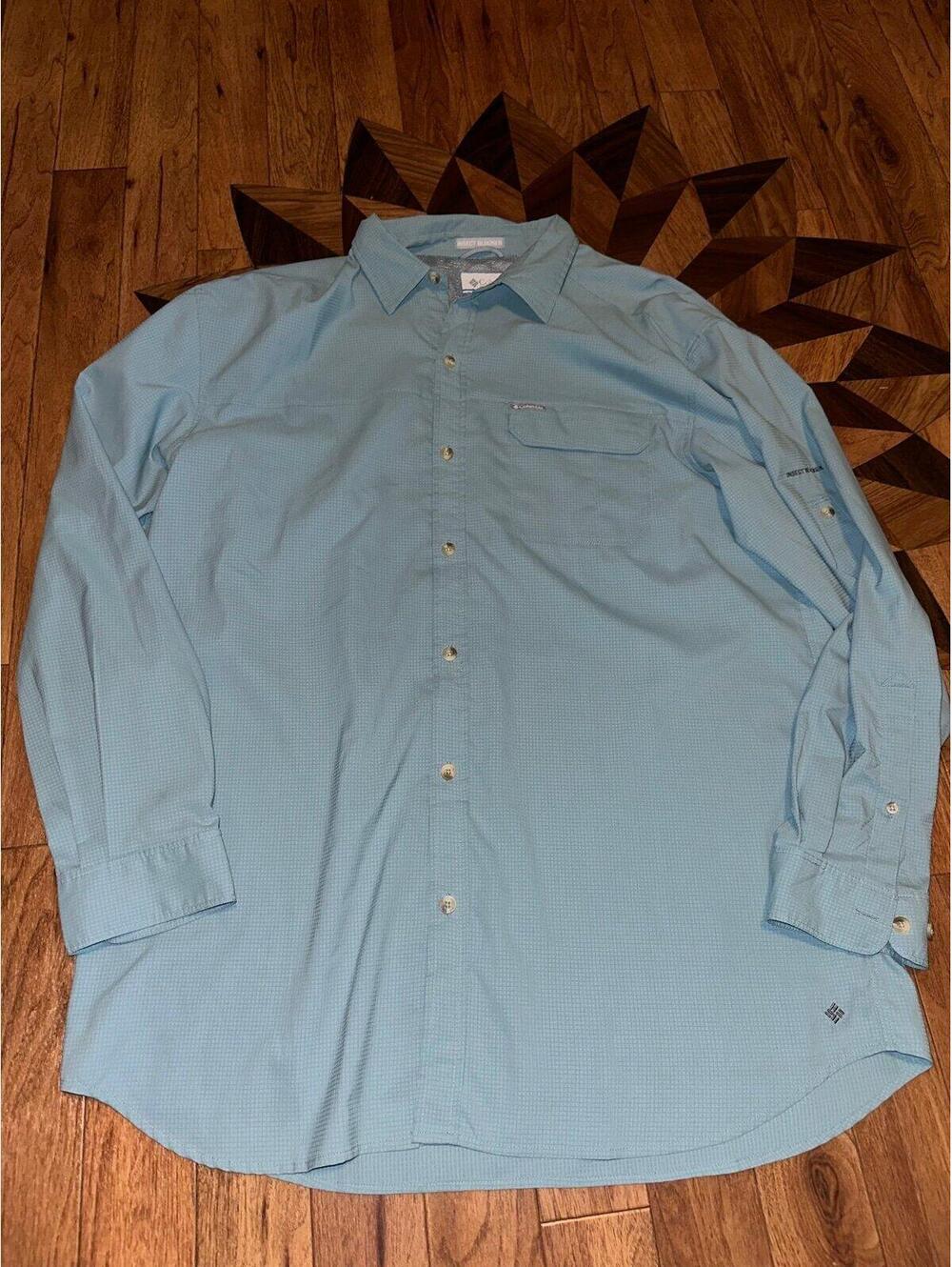 Columbia Men’s Fishing Shirt Insect Blocker Long Sleeve XL